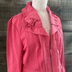 3/$40 CanadianTribal Clothing Pink Ruffle jacket, windbreaker, blazer
